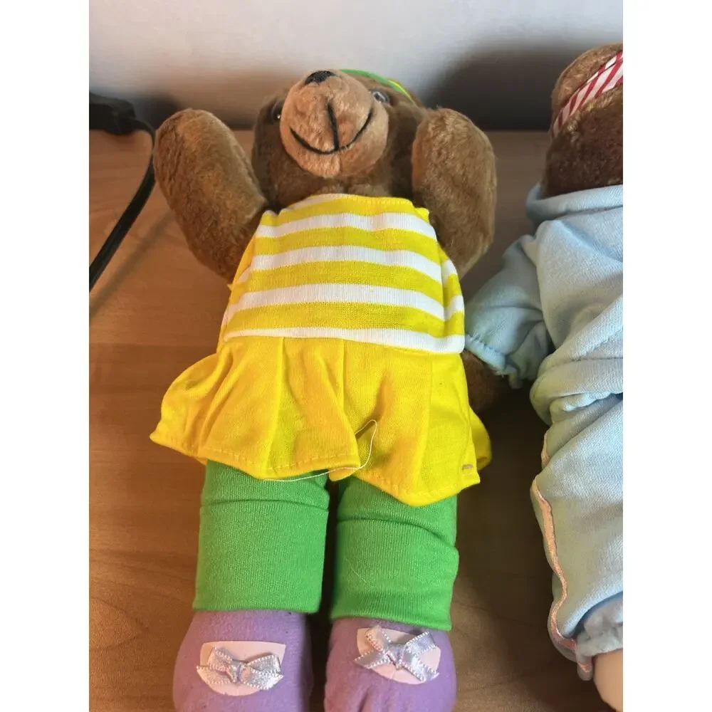 Two Teddy Bears Vintage 80s Workout Aerobic Clothes 11”